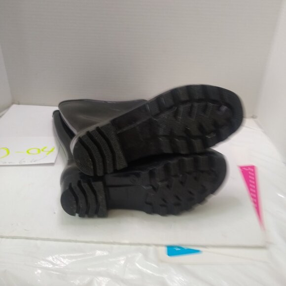 Time And Tru Black Rubber Garden Gloushes Rain Boots SZ 6 W Some marks - Picture 4 of 7